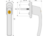 ABUS poignee de fenetre FG200