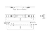 FUHR sluitplaat pin/haak/pin - F24x2 7x220mm RVS