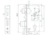 BEVER poorthaakslot met behuizing 400401PS - A72 - E60 - tt 3mm