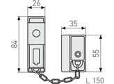 ABUS deurketting SK79 afsluitbaar