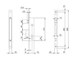 ISEO cilinderslot met rol/val 7812 - vp inox