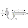 ABUS chaine de porte verrouillable avec fixation sur la poignee de porte -