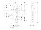 BKS smaldeurslot 1425 met valschoot as 92mm vp 24mm inox E35