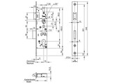 WILKA smaldeurslot 1433 - as 92mm - vp 24mm verzinkt