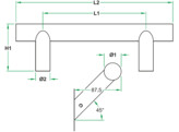 ARTITEC PH90 poignee de porte -