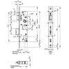 WILKA anti-paniekslot 7667 - Panik E - as 92mm - vp 24mm RVS