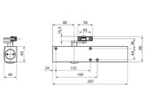 GEZE deurpomp TS4000V - kracht 1-6 - met vastzetarm