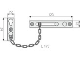 ABUS chaine de porte SK175 - nickele