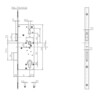 KFV serrure principale pour serrure multi-points 8092 - axe 92mm