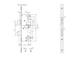 KFV serrure principale pour serrure multi-points 8092 - axe 92mm