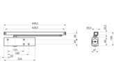 GEZE deurpomp TS3000V - kracht 1-4 - met glijarm