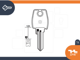 SILCA brute sleutel  LF16