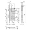 CISA serrure 5C631 - A85 - E50 - tt laiton arrondi