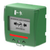 SEWOSY noodschakelaar groen SHOKV - 2 contacten - NL   LED   Buzzer