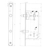 DYLA binnendeurslot 1022 ronde schieters - as 110mm - vp inox