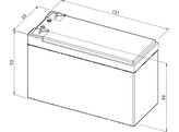 SEWOSY batterij - 12V DC - 7Ah