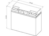 SEWOSY batterij - 12V DC - 18Ah