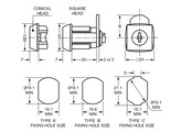 EUROLOCKS serrure batteuse 4202 - 20mm - direction de rotation 01      90 