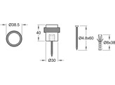 ARTITEC deurstopper vloer - O30mm - RVS mat