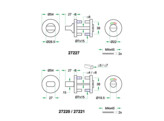 ARTITEC paar WC rozetten PROLINE O54mm - RVS mat