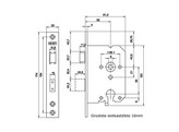 NEMEF serrure de securite 4119/17 - A55 - E50 - tt 25mm inox