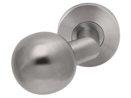 ARTITEC bouton rond fixe sur rosace O50mm - ondule - simple - sans ergots - inox