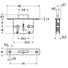 JUNIE meubelslot inbouw 0667 - VP messing