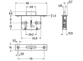 JUNIE meubelslot inbouw 0667 - VP messing