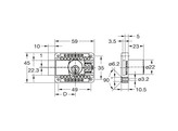 JUNIE serrure de meuble avec cylindre 2828 - entree ajustable - nickel