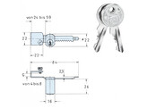 JUNIE serrure pour portes coulissantes en verre 2999