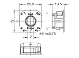 JUNIE vergrendel adaptors - kruknoot 7mm - 90 draaibeweging