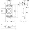 JUNIE draaistangslot in opbouw 7581 - keerbaar - doorn 25mm