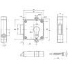 JUNIE serrure de meuble pour cylindre PC pene lancant E40 -