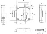 JUNIE serrure de meuble pour cylindre PC pene lancant E40 -