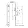 NEMEF smaldeurslot 9604/07 - 92/40 - RVS