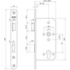 NEMEF serrure 4402/17 - A72 - E55 - tt 24mm inox