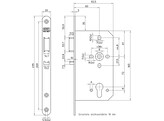 NEMEF centraalslot 649/47 - 72/60 - vp 20mm afgerond RVS