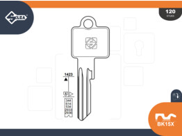 SILCA brute sleutel  BK15X/120