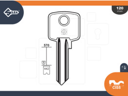 SILCA brute sleutel  CIS5/120