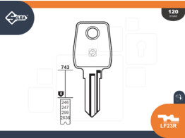 SILCA brute sleutel  LF23R/120