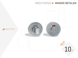 Bulkpakket  ARTITEC paar WC rozetten - 10 stuks - RVS mat