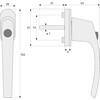 ABUS raamkruk FG50 - met drukknop