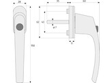 ABUS raamkruk FG50 - met drukknop