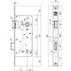 LITTO baardslot A1353 - as 110mm - rechte vp 22mm - inox look