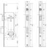 LITTO cilinderslot A2609 - as 110mm - vp 25x304mm - inox look