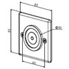 SEWOSY openhoud magneet vierkant inbouw 24V DC 50 DaN