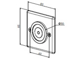 SEWOSY openhoud magneet vierkant inbouw 24V DC 50 DaN