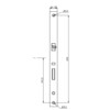 ABLOY EL460 Solenoideslot - As 92mm - 1-zijdige controle - zelfvergrendelend