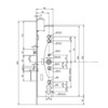 ABLOY serrure solenoide EL460 - A92mm - E45mm - autobloquante - tt 24x300mm