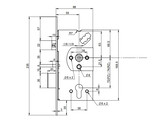 ABLOY Solenoideslot - As 72mm - 1-zijdige controle - zelfvergrendelend - E55